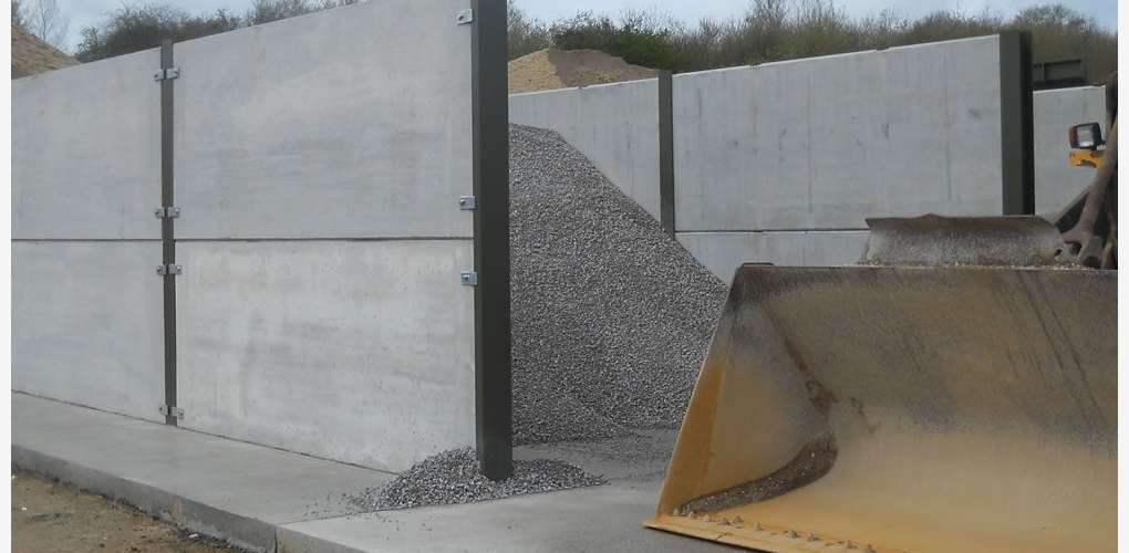 precast concrete panels used for storage bay